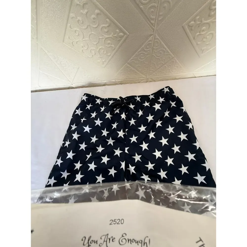 SKU2520 George Men's Plus Size Medium USA Star Print Swim Trunks